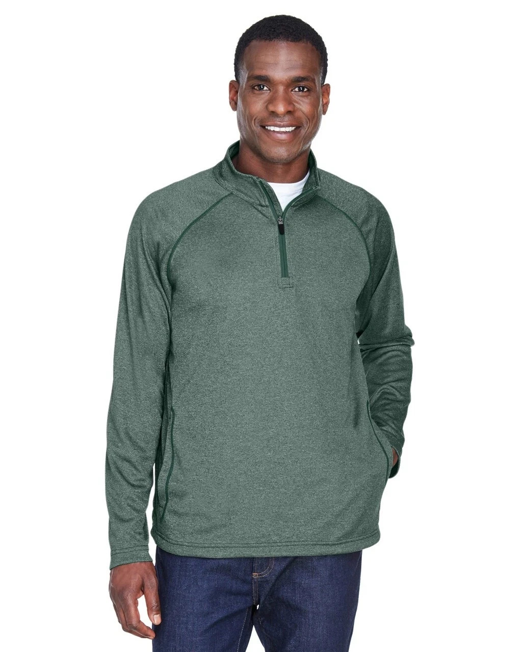 Devon & Jones Mens Quarter Zip 2 Pack DG440 Stretch Pullover Work Golf Medium gallery