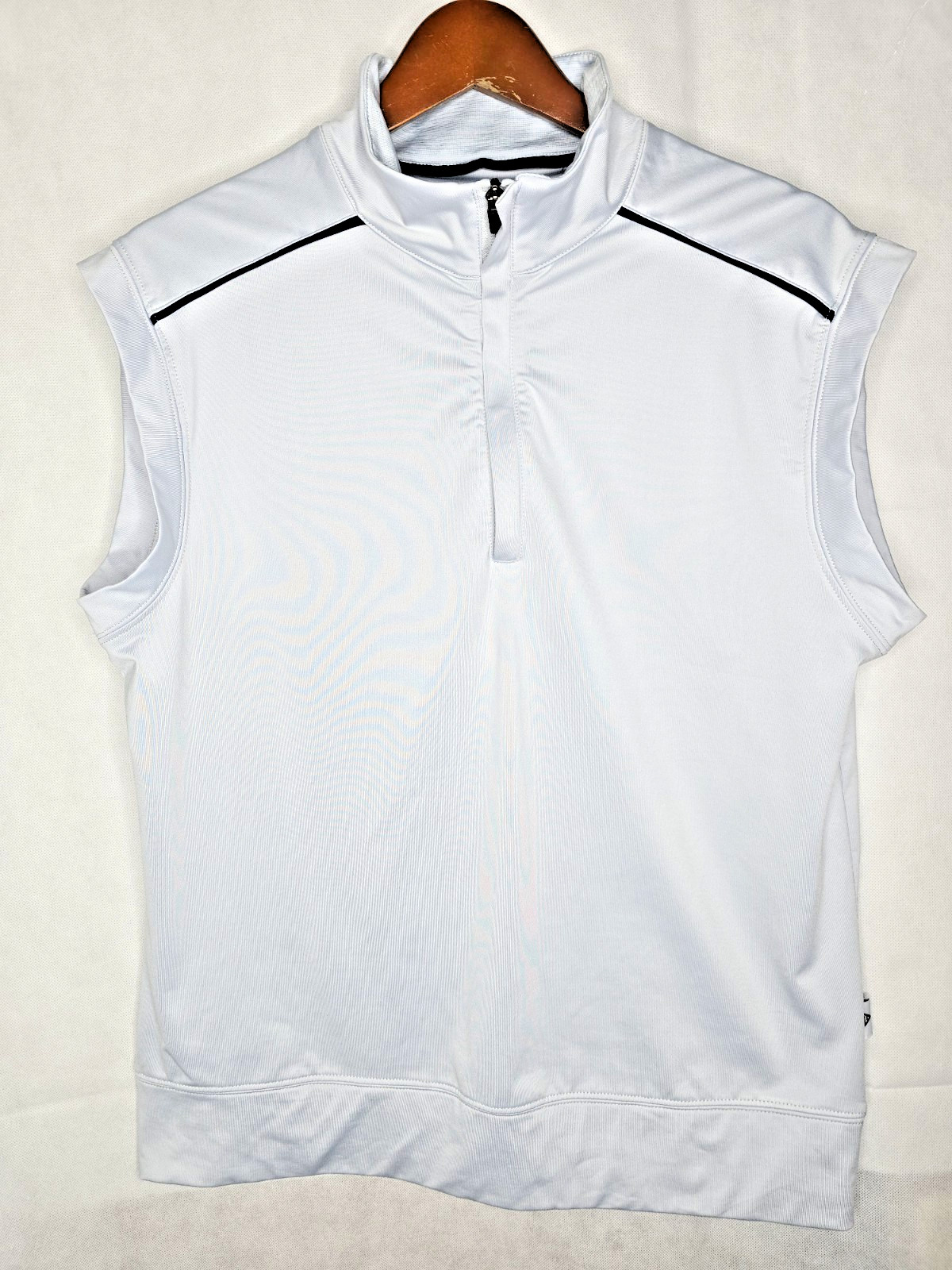 Maelreg Performance Golf Vest Light Blue Quarter Zip Mock Neck Athletic S gallery