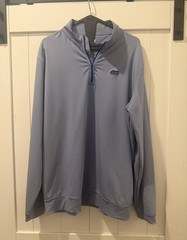 Florida Gators Peter Millar Crown Sport Men’s XL Blue Striped Quarter Zip