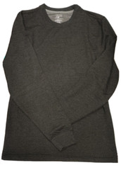 NEW Members Mark Long Sleeve Lounge Tee Heather Black Soot Size Small