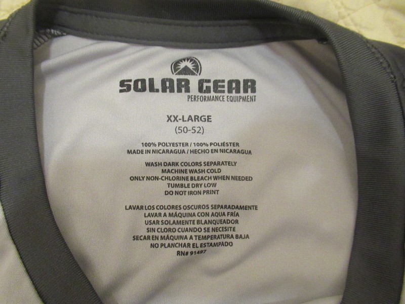 Solar Gear Largemouth Bass Men's Shirt Long Sleeve Gray Size XX-Large (50-52) gallery