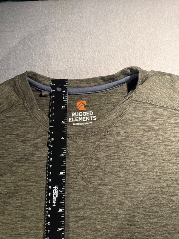 Rugged Elements Men's Long Sleeve Crew Neck Shirt Large Olive Green gallery