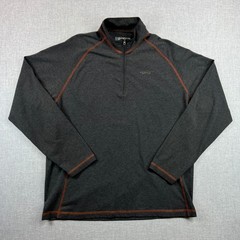 Orvis Trout Bum 1/4 Zip Performance Pullover Men L Gray Outdoor Stretch Layer