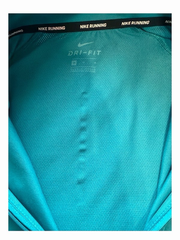 Nike Running 1/4 Zip Shirt Activewear Top Men L Teal Dri-Fit Reflective Tape gallery
