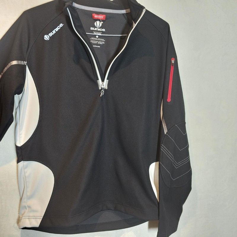 Sunice Windstopper Hurricane 1/4 Zip Pullover Jacket Mens Sz M Black/White gallery