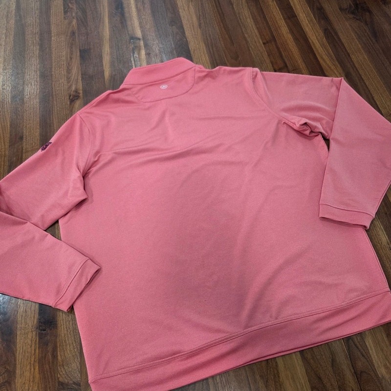 Peter Millar Perth Melange Performance Quarter-Zip Pullover Cape Red Size XXL gallery