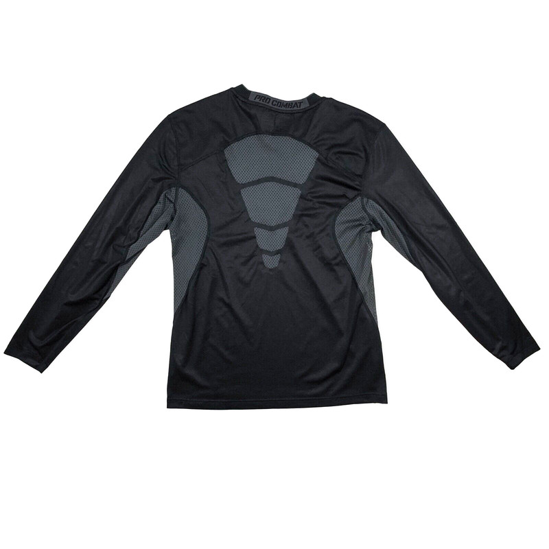 Nike Pro Combat Men's Sweatshirt Fitted Long Sleeve Black Size Medium gallery