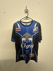 Thailand E Sports Jersey Men’s XL Blue Short Sleeve Embroidered Logo Thai Tee