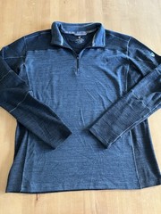 Kuhl Mens Size XL 1/4 Zip Pullover Performance Shirt Long Sleeve 2-Tone Blue