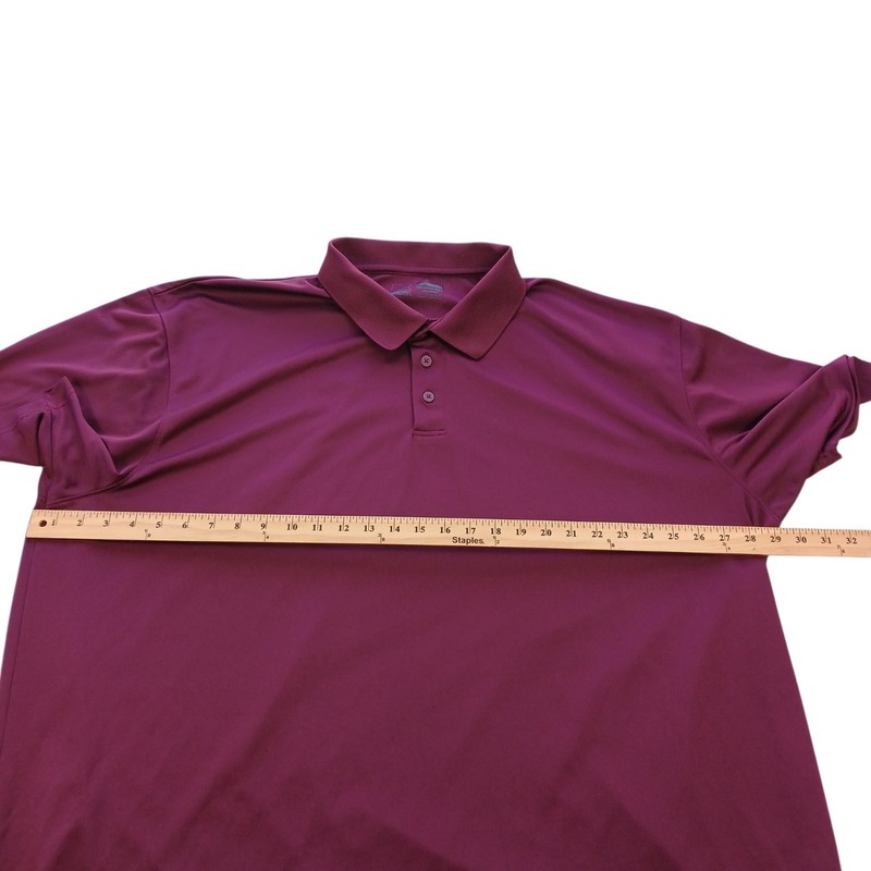 RUSSELL Athletic Shirt Men 4XL/Burgundy/Flex Collar-3 button Henley/Short Sleeve gallery