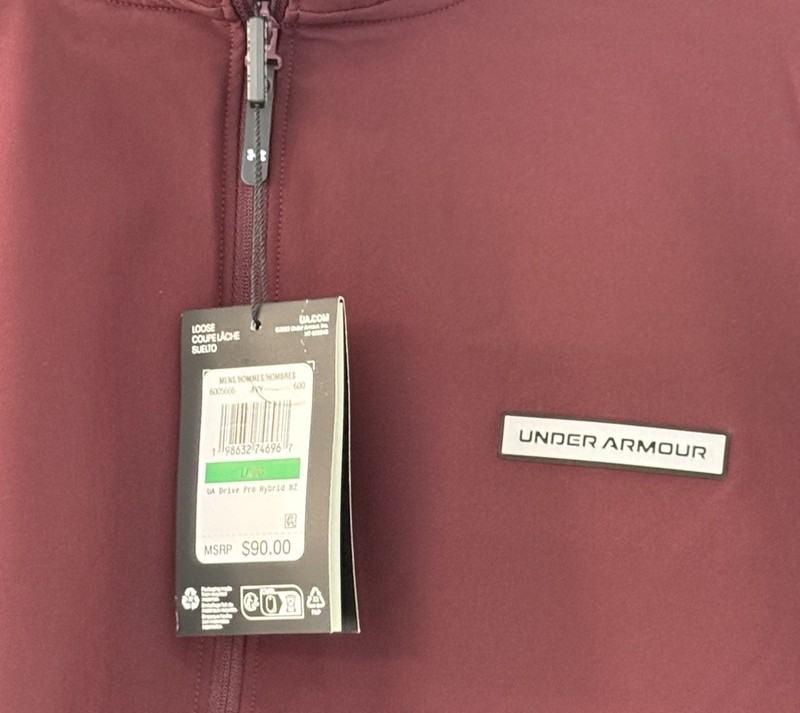 Under Armour UA Drive Pro Hybrid Drive 1/4 Zip Maroon Large NWT 6005666 gallery