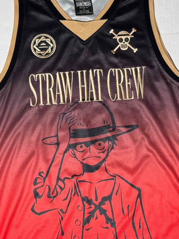 One Piece Straw Hat Crew Monkey D. Luffy Basketball Jersey Size Medium BoxLunch gallery