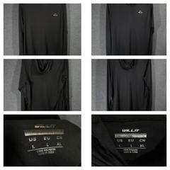 Lot of 2 Willit Sun Protection Hoodie Mens Large Black Long Sleeve Shirt UPF50+
