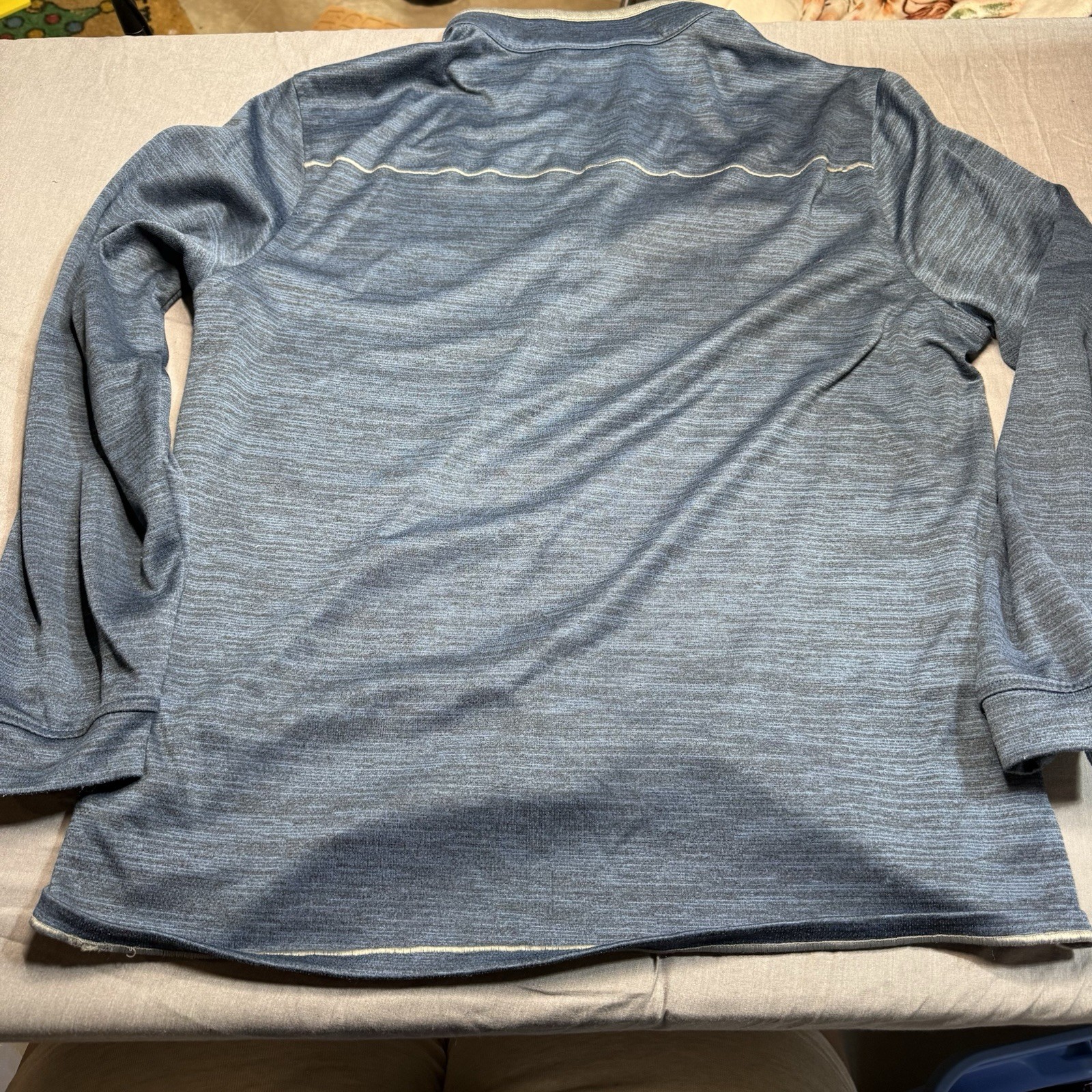 Pebble Beach DRY-LUXE Performance 1/4 Zip Mock Neck Heather Pullover L gallery