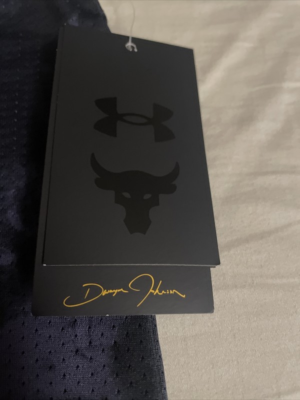 Under Armour Project Rock Mesh Printed Tank Black/Steel/White Men S Small NWT gallery