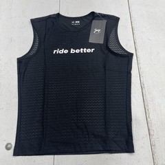 Joey Cycling Base Layer Tank Mens Medium Black Mesh Sleeveless Undershirt