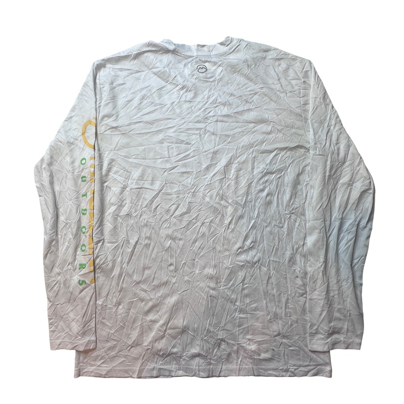 Magellan Fishing Shirt Mens L White Fish Gear Casting Crew Long Sleeve Logo Spot gallery