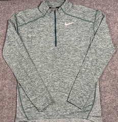 Nike Dri-FIT Running Pullover Mens Small 1/4 Zip Long Sleeve Athletic Green