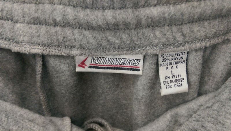 Winners Mens Pants Polyester Gray Long Comfy Sweat Size L gallery