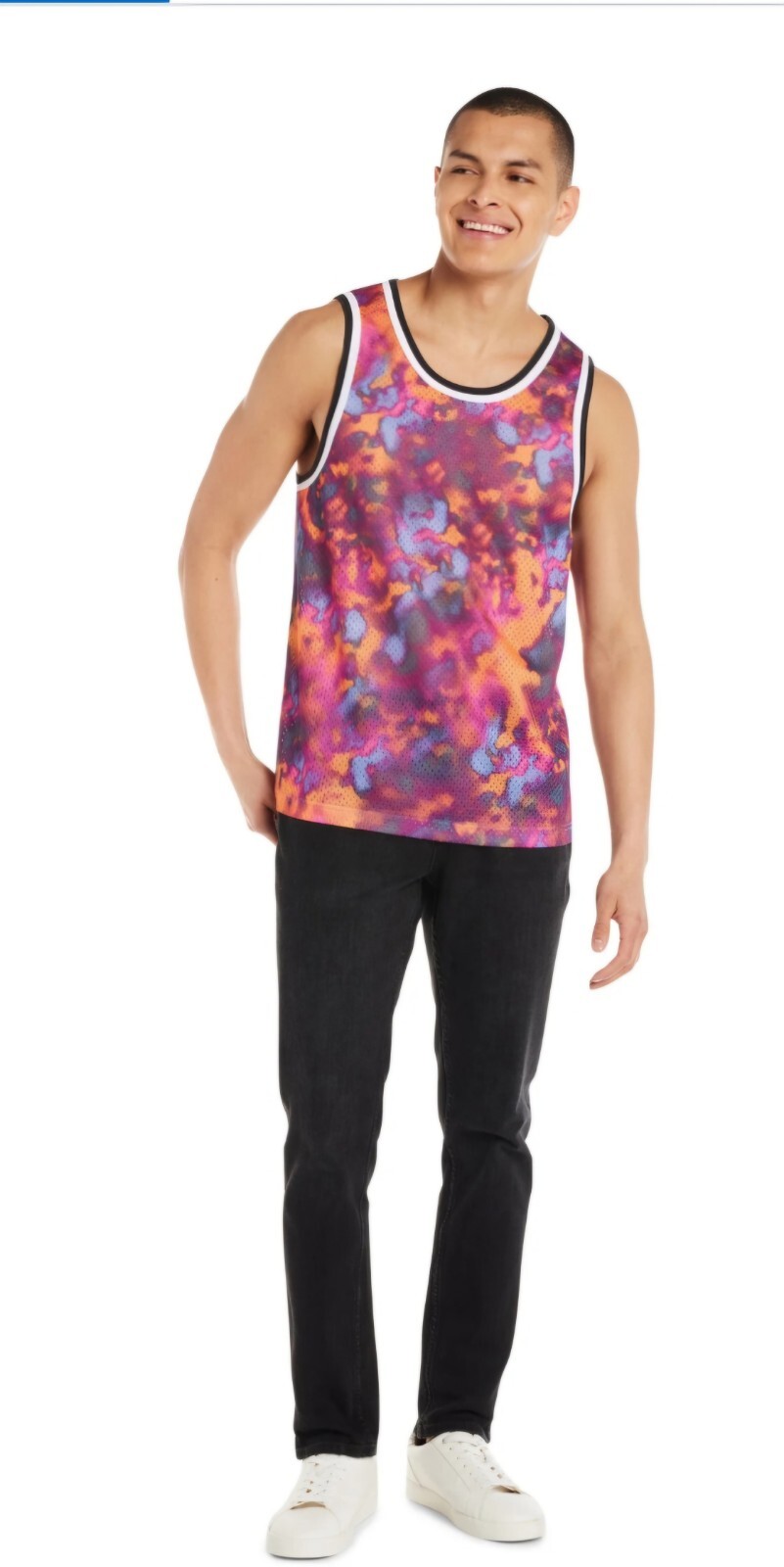 No Boundaries Men’s Multicolor Perforated Mesh Tank Top Size XS (30-32) NEW gallery