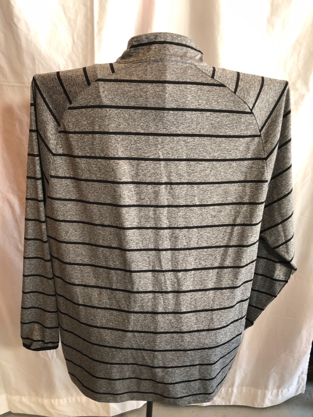 Greg Norman Tasso Elba XL Gray Striped Long Sleeve Shirt - Sleeve IMPERFECTION gallery