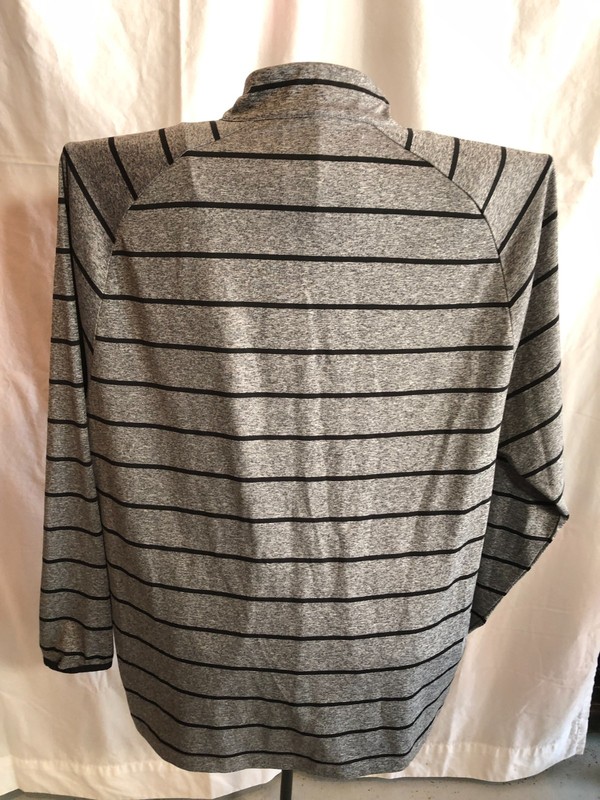 Greg Norman Tasso Elba XL Gray Striped Long Sleeve Shirt - Sleeve IMPERFECTION gallery