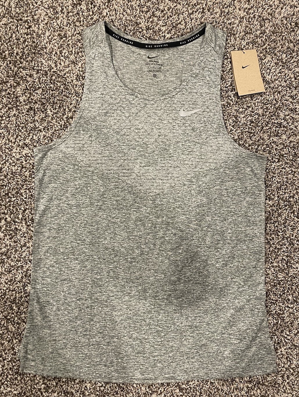 Nike Stride Dri-FIT ADV Running Tank Top Men's Small Grey Lightweight HV5210-084 gallery