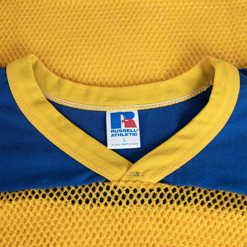 Vintage 1980's Rusell Ringer Jersey Shirt 80s Vtg Nylon Mesh Football 1980 gallery