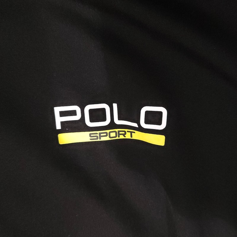 Polo Sport Ralph Lauren Performance 1/4 Zip Large Black Stretch Golf Pullover gallery