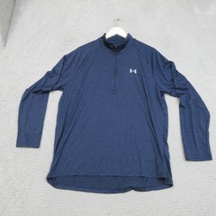 Under Armour Quarter Zip Shirt Mens XL Blue Long Sleeve Athletic 1328495 Top