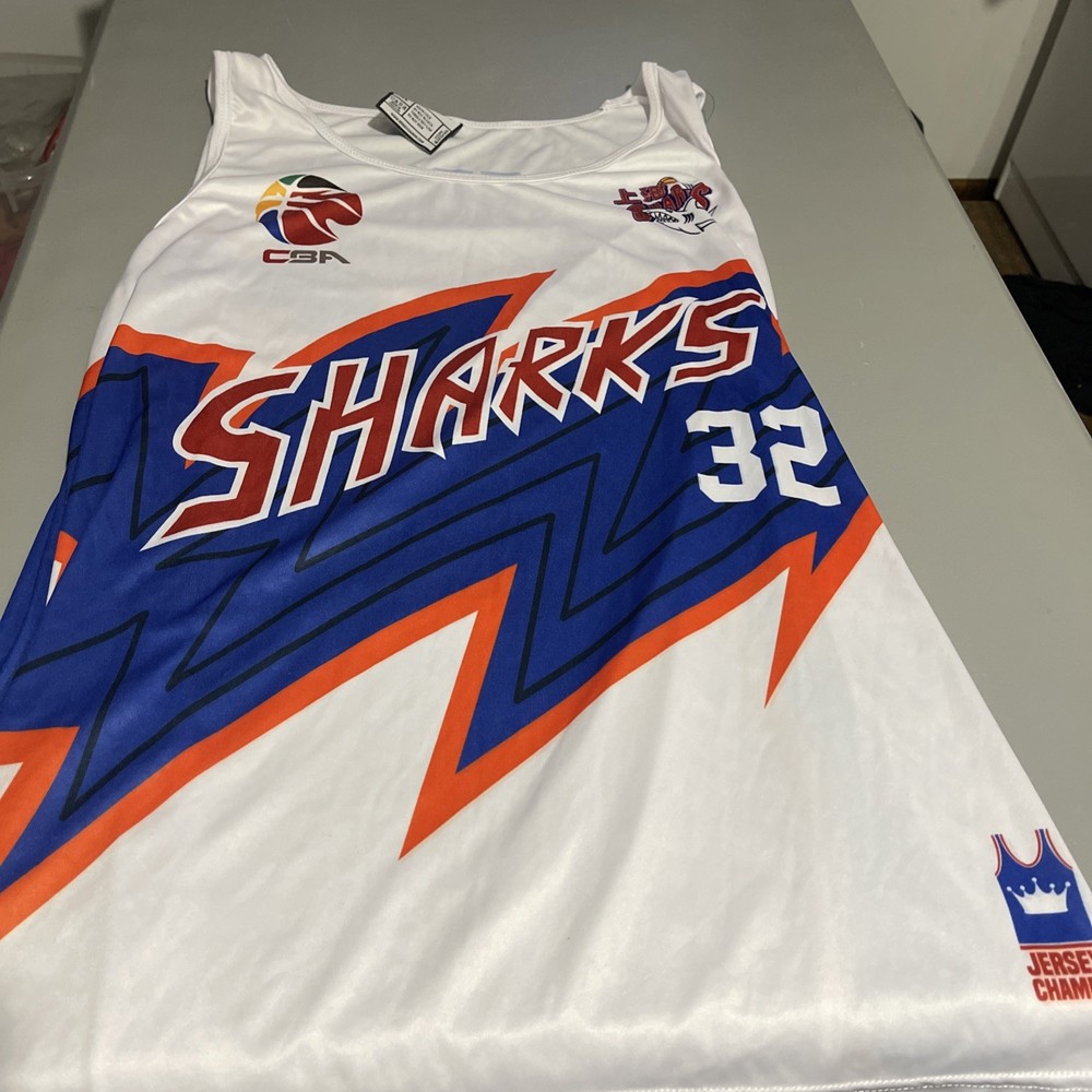 Shanghai Sharks Sewn Jersey Jimmer Fredette #32 Jersey Champs XL Suer Thin Light
