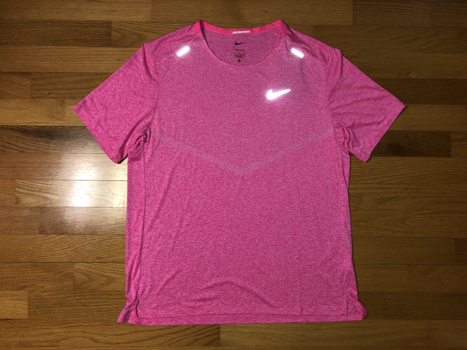 New L Nike Dri-FIT Rise 365 Running Division Heather Pink T-Shirt 3M CZ9184-640 gallery