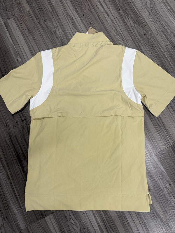 Nike Coach 1/4 Zip Pullover Short Sleeve Beige DJ5113-783 size S gallery