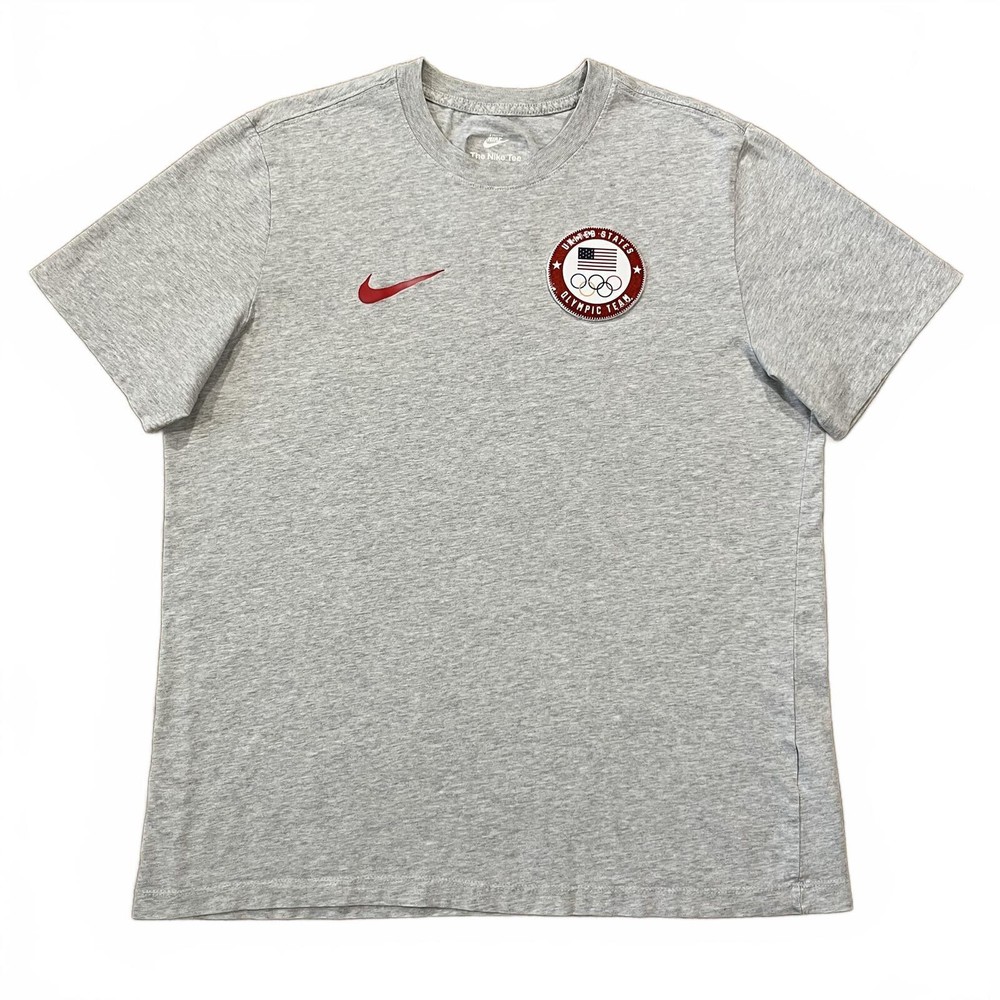 Team USA Nike Mens Winter Olympics T Shirt Gray Size Large
