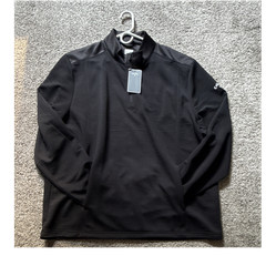 Callaway Opti-Dri Black 2XL Men’s Mock Neck Long Sleeve Pullover UPF 50 Logo