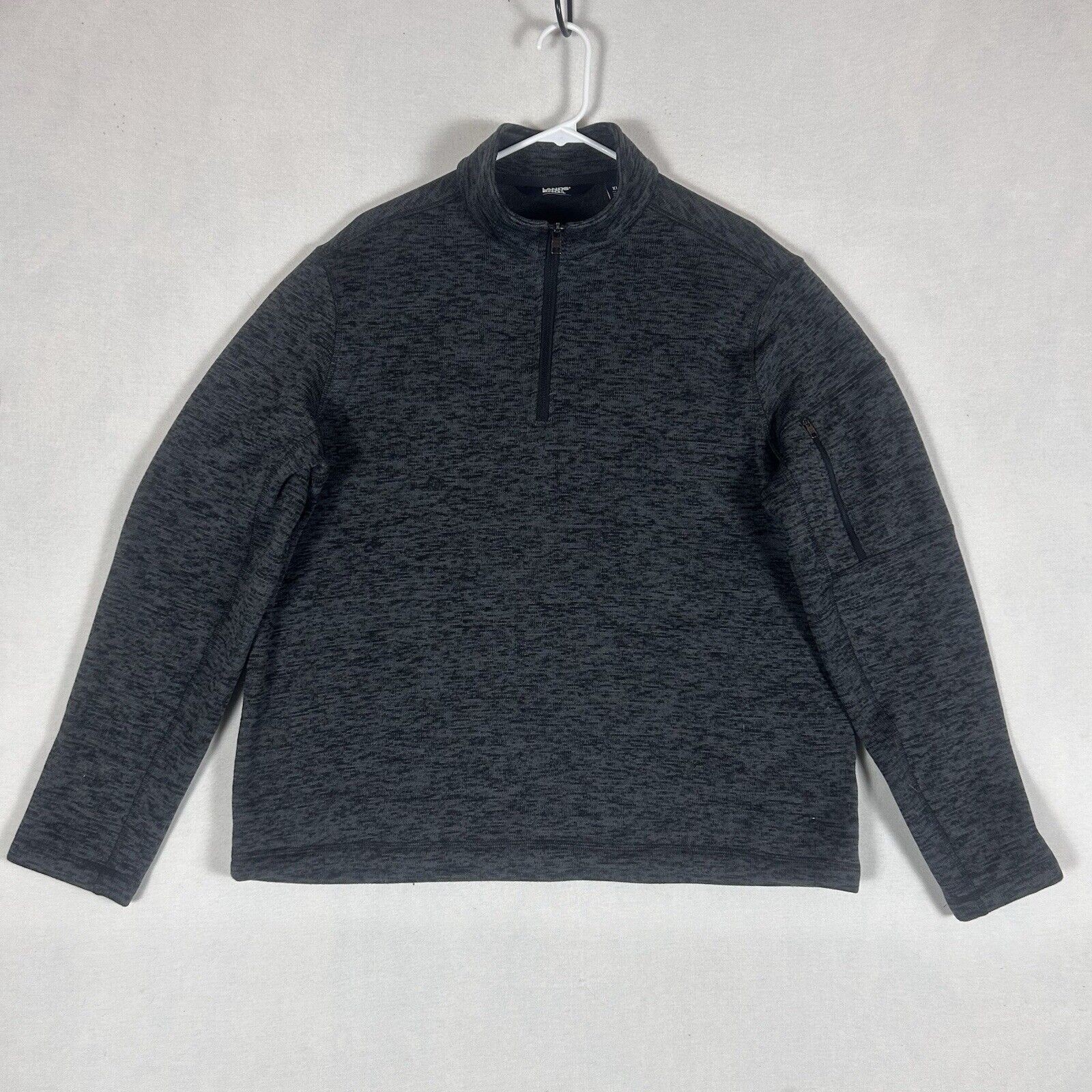 Lands' End Mens Half Zip Fleece Size XL Pullover Gray Long Sleeve Top OEKO-TEX gallery