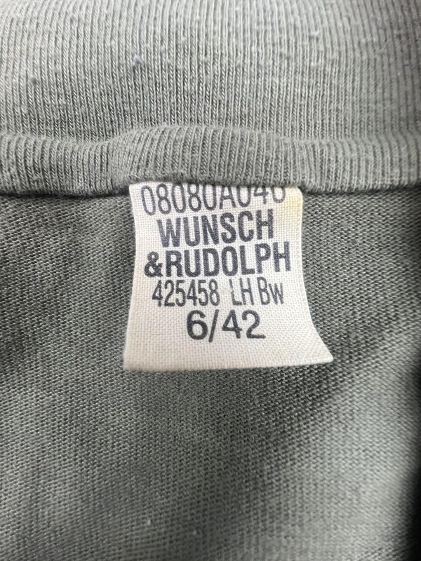 Wunsch & Rudolph Shirt Mens EU 42 Green Quarter Zip High Neck Cotton Long Sleeve gallery