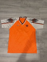 Vintage Score American Soccer Co AYSO Soccer Jersey Adult Large Orange 90s