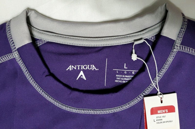 NEW Antigua Purple with Gray Accents Volt Pullover Sweatshirt Mens Size L Large gallery