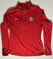 Nike Dri-Fit Running Quarter Zip Red Size L Providence Day School Logo Charlotte