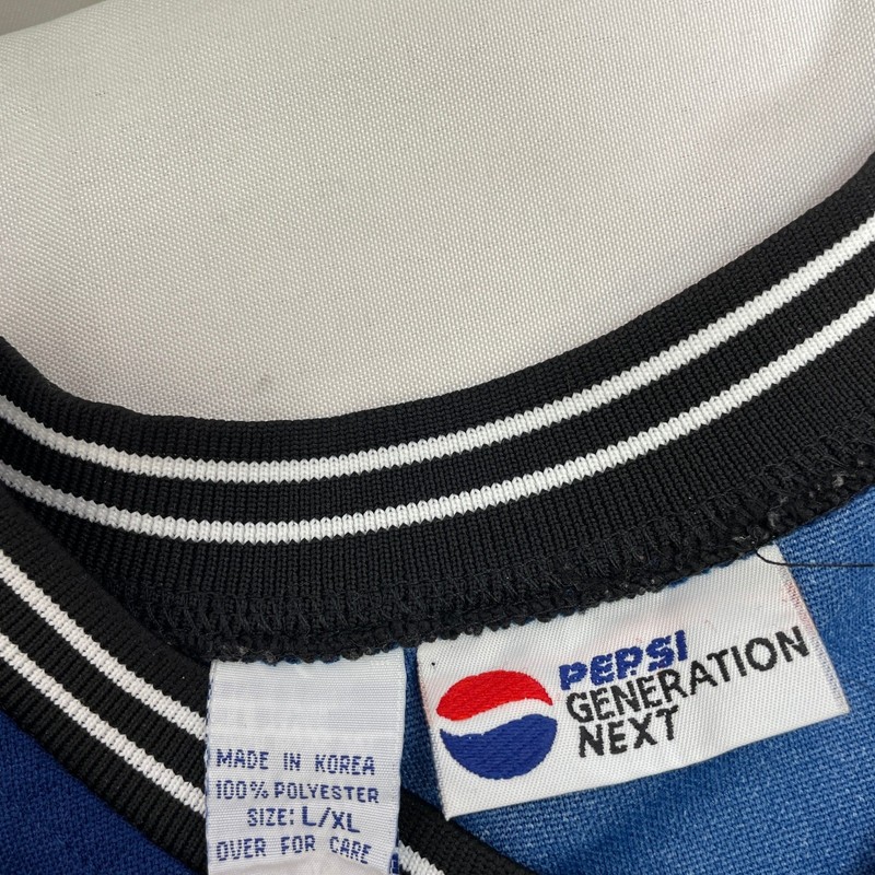 VTG 90s Pepsi Generation Next Long Sleeve Blue White Jersey Men's LARGE/XL gallery