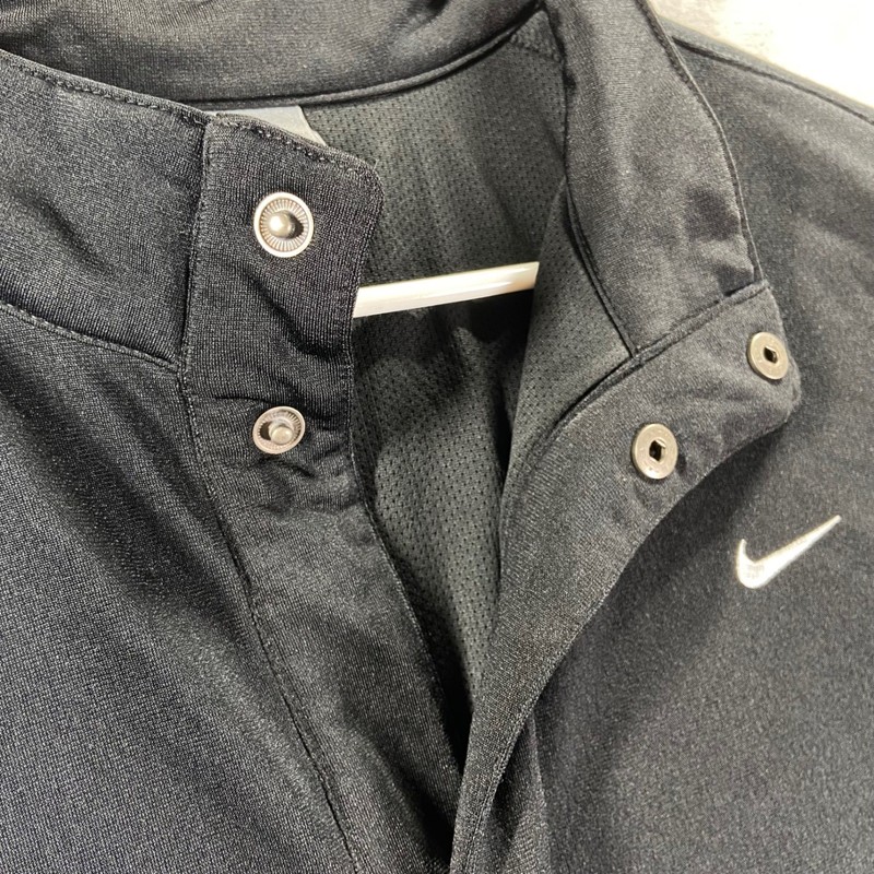 Nike Basketball Snap Front Warm Up Shirt Mens XL Black Short Sleeve Jersey VTG gallery