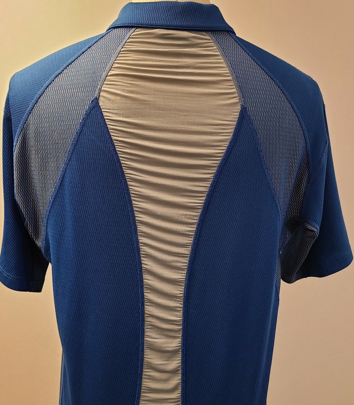 Nike Sphere React Athletic Golf Polo Shirt Top Blue Men's Large ~ Pre-owned gallery