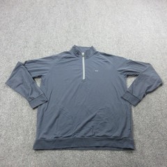 Travis Mathew Pullover Mens Large Blue 1/4 Zip Golf Grey Goose Chicago 2017