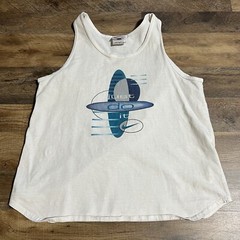 VTG 90s Nike Muscle Tank Top Sleeveless Shirt Adult Large Beach Gym Swoosh White