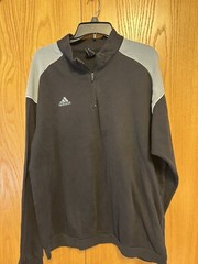 Adidas 1/4 Zip Pullover. Xlg. Great Embroidered Graphic On Back