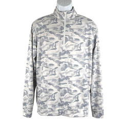 Waggle Performance Pullover Medium Gray Camo Wolf Quarter Zip Golf TP-3924