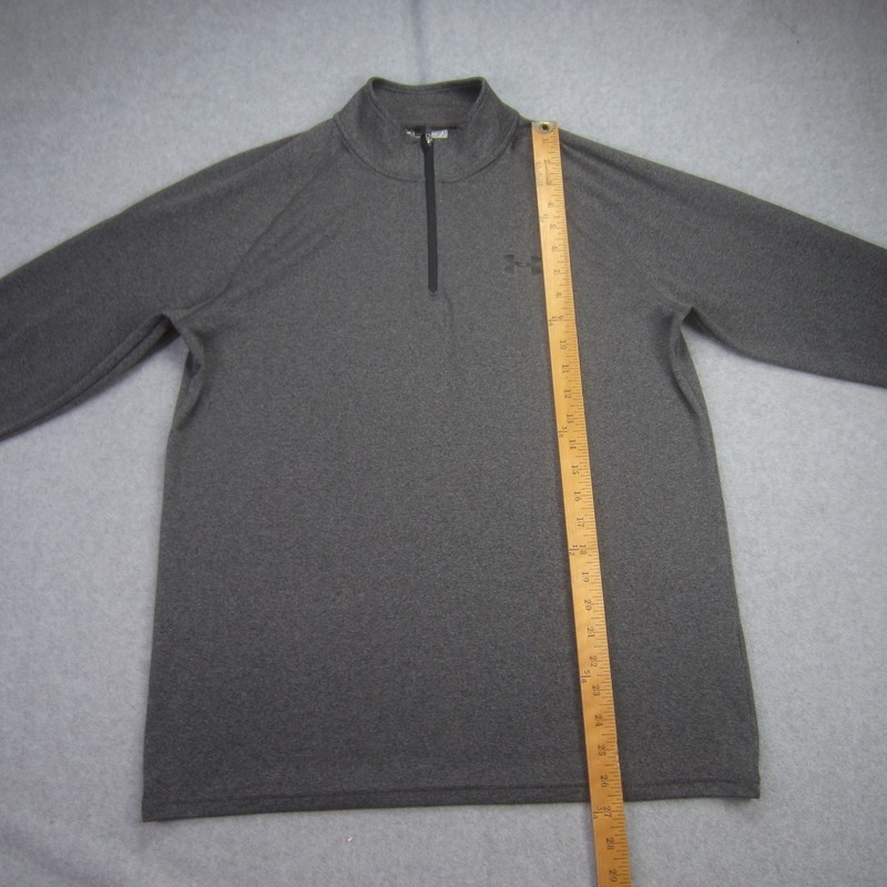 Under Armour Pullover Mens Medium Gray Heatgear Loose Fit 1/4 Zip Long Sleeve gallery
