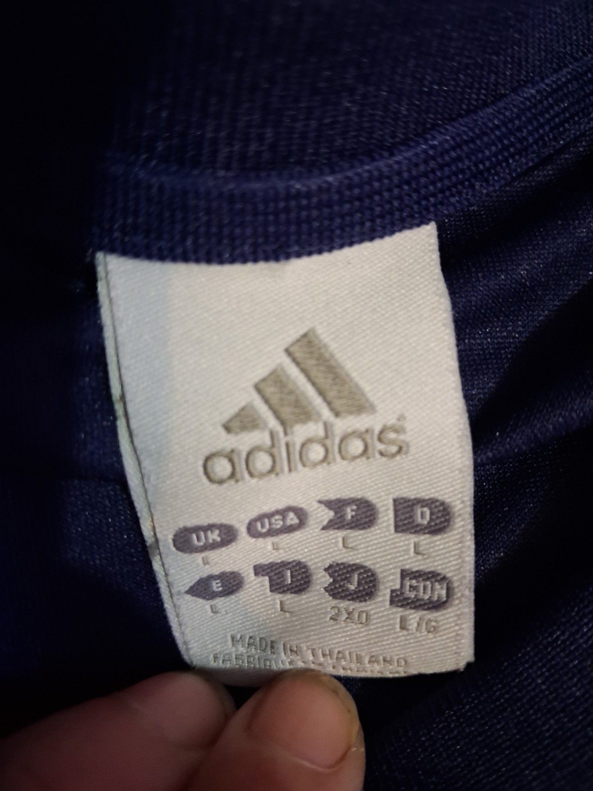 Adidas "Climalite" Mens Blue & White Jersey/Shirt, Relaxed Fit, Size Large gallery