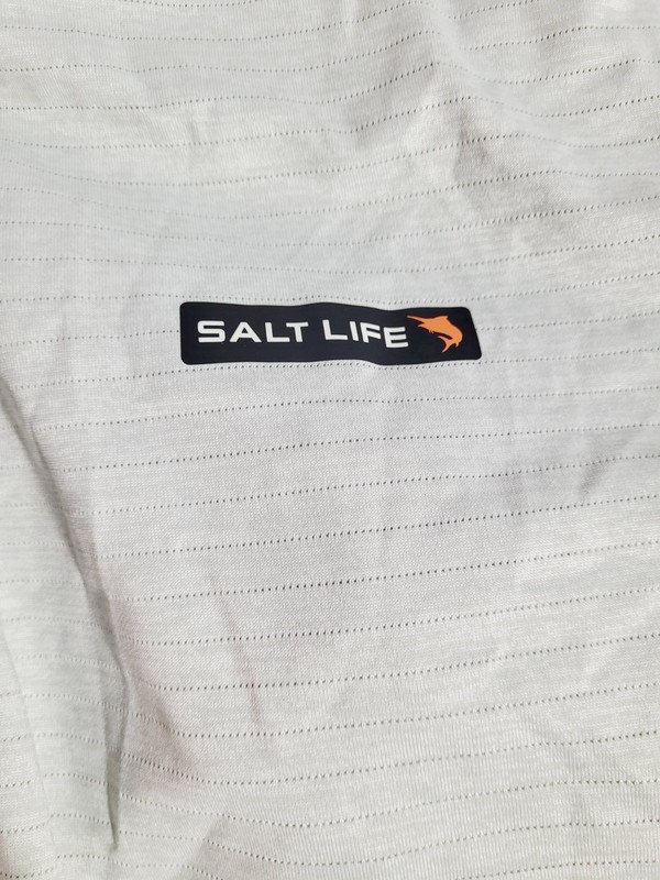 Salt Life Sweatshirt Mens XL White SLX Quarter Zip Fishing Long Sleeve Beach gallery